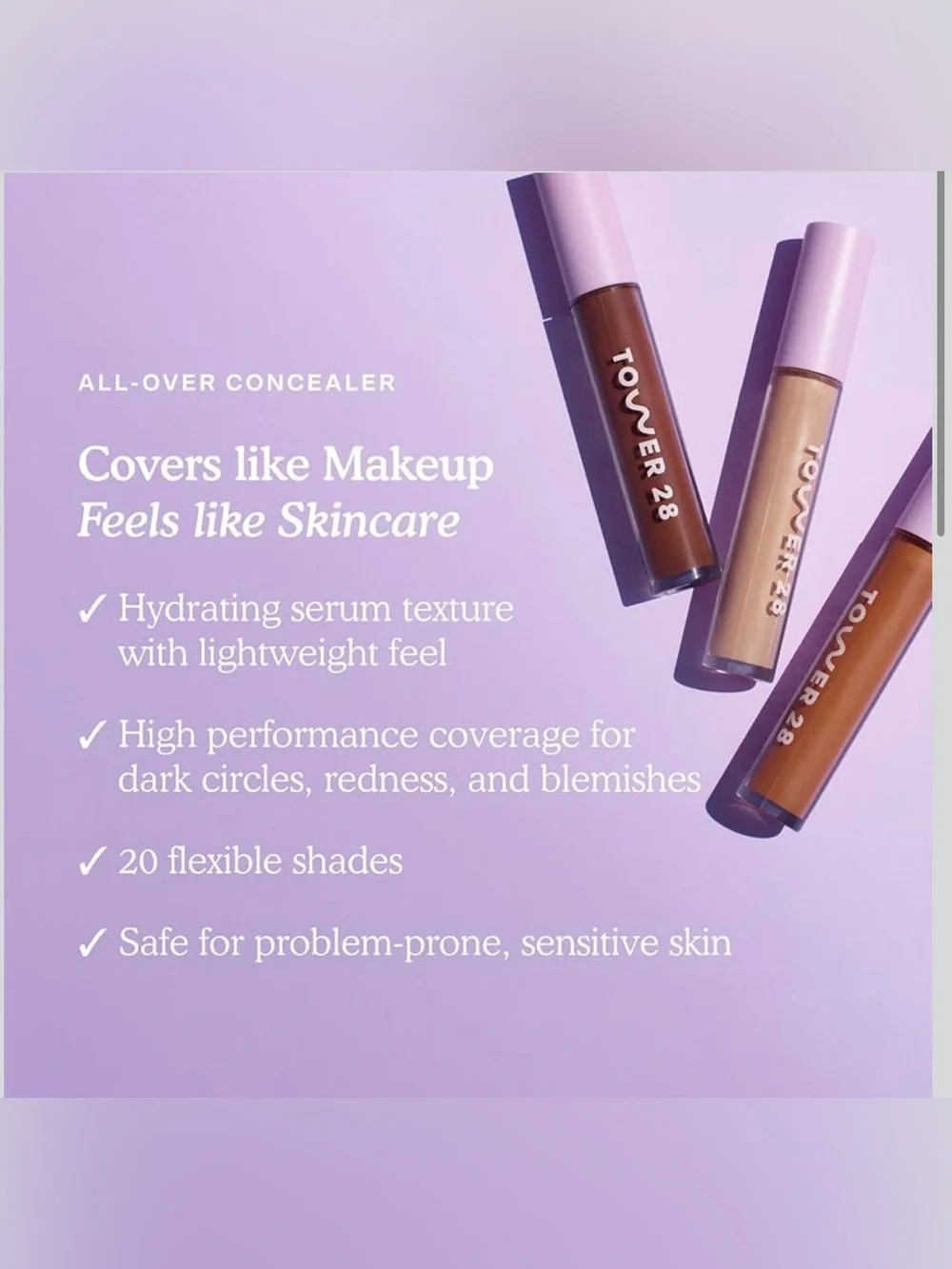 Tower 28 Swipe Concealer — 1.0 BH Fair/Neutral, Medium to Full Coverage